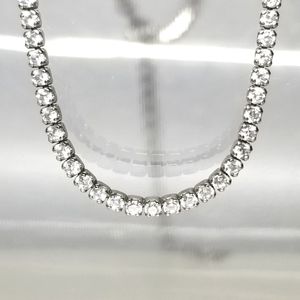 Sterling Silver Cubic Zirconia Tenis Chocker